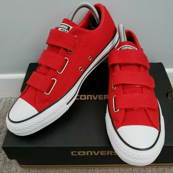 CONVERSE CTAS 3V OX Enamel/ Red Shoes Sz US 8.5 - Picture 1 of 7